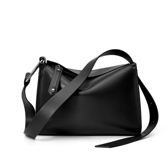 2023 Fashion New Solid Color Quality Soft Leather Crossbody Handbag Leather Commuting Single Shoulder Dumpling Tote Bag
