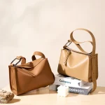 2023 Fashion New Solid Color Quality Soft Leather Crossbody Handbag Leather Commuting Single Shoulder Dumpling Tote Bag
