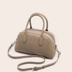 2023 New Boston Cowhide Female Bag Lady Fashion Daily Casual Shoulder Bag Girls Crossbody Messenger Commute Tote