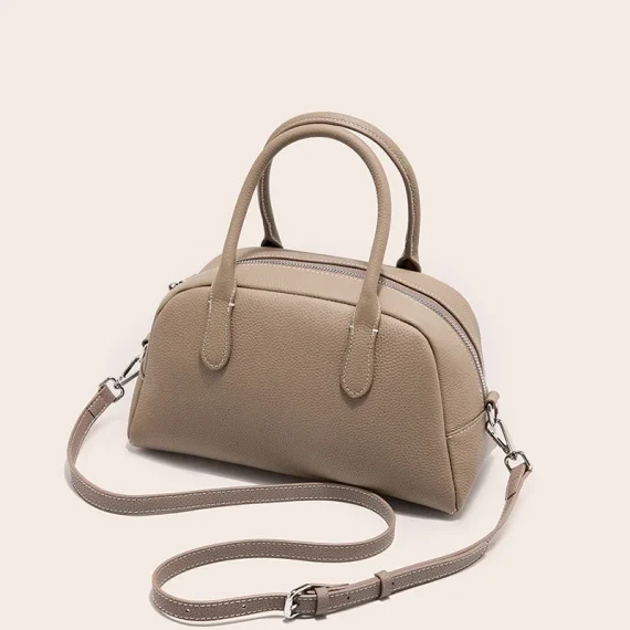 2023 New Boston Cowhide Female Bag Lady Fashion Daily Casual Shoulder Bag Girls Crossbody Messenger Commute Tote