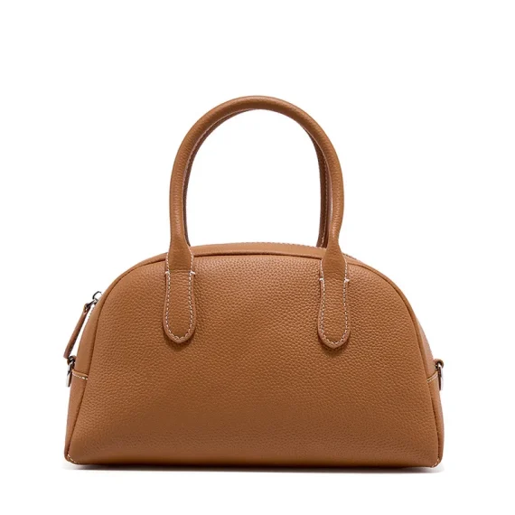 2023 New Boston Cowhide Female Bag Lady Fashion Daily Casual Shoulder Bag Girls Crossbody Messenger Commute Tote