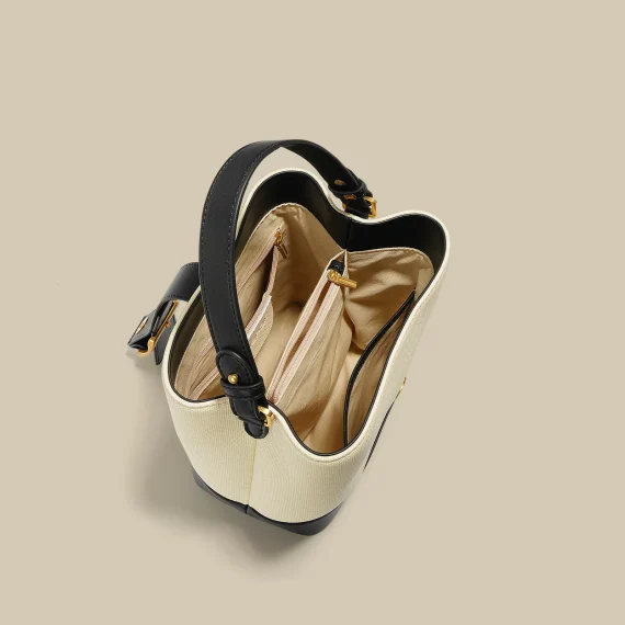 2023 New Large Capacity Soft Cowhide Bucket Bag Fashionable and Versatile Commuter Shoudler Bag Advanced Feeling Handbag